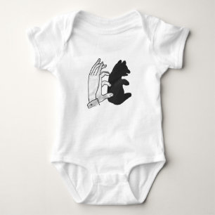 Hand-Silhouette-Bärenkuppe Baby Strampler