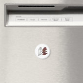 Hand-Silhouette-Bärenkuppe Brown Magnet (In Situ (Geschirrspüler))