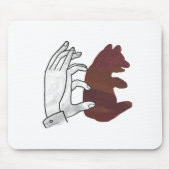 Hand-Silhouette-Bärenkuppe Brown Mousepad (Vorne)