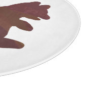 Hand-Silhouette-Bärenkuppe Brown Schneidebrett (Ecke)