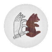 Hand-Silhouette-Bärenkuppe Brown Schneidebrett (Vorderseite)