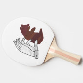 Hand-Silhouette-Bärenkuppe Brown Tischtennis Schläger (Seitenansicht)