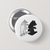 Hand-Silhouette-Bärenkuppe Button (Vorne & Hinten)