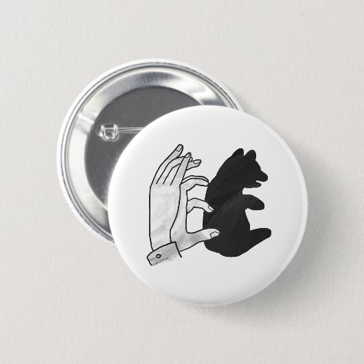 Hand-Silhouette-Bärenkuppe Button (Vorne & Hinten)
