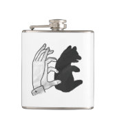 Hand-Silhouette-Bärenkuppe Flachmann (Vorderseite)