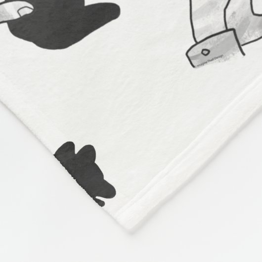 Hand-Silhouette-Bärenkuppe Fleecedecke (Ecke)