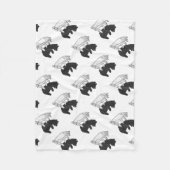 Hand-Silhouette-Bärenkuppe Fleecedecke (Vorderseite)