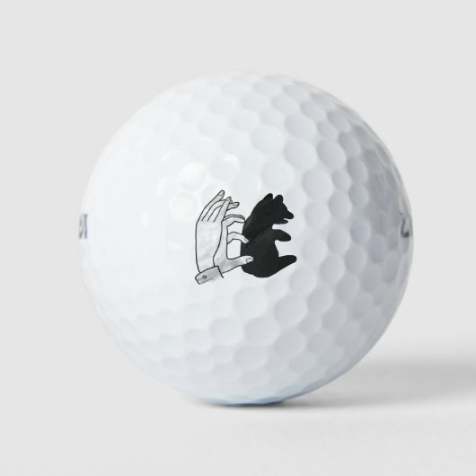 Hand-Silhouette-Bärenkuppe Golfball (Vorderseite)
