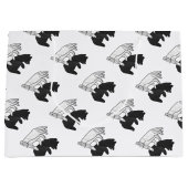 Hand-Silhouette-Bärenkuppe Große Geschenktüte (Vorderseite)