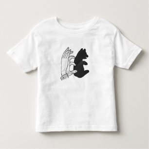 Hand-Silhouette-Bärenkuppe Kleinkind T-shirt