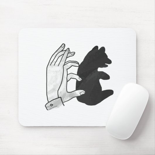 Hand-Silhouette-Bärenkuppe Mousepad (Mit Mouse)
