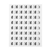 Hand-Silhouette-Bärenkuppe Rundum-Adressaufkleber (Bogen)