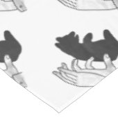 Hand-Silhouette-Bärenkuppe Tischdecke (Schrägansicht)