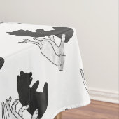 Hand-Silhouette-Bärenkuppe Tischdecke (Beispiel)