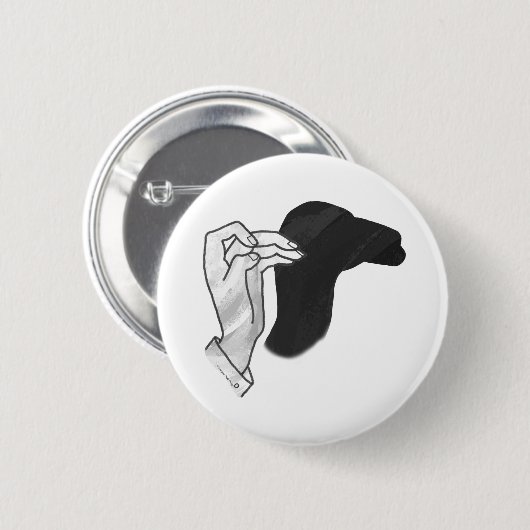 Hand Silhouette Camel Button (Vorne & Hinten)