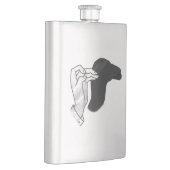 Hand Silhouette Camel Flachmann (Rechts)