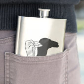 Hand Silhouette Camel Flachmann (Beispiel)