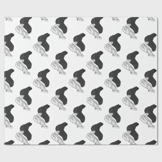 Hand Silhouette Camel Geschenkpapier (Flach)