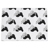 Hand Silhouette Camel Große Geschenktüte (Vorderseite)