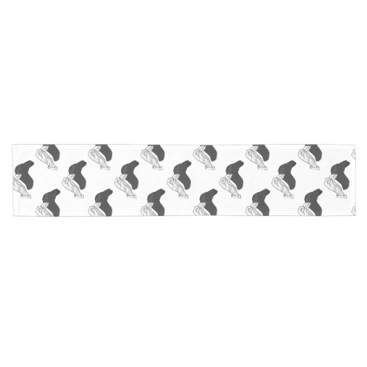 Hand Silhouette Camel Kurzer Tischläufer (Horizontal)