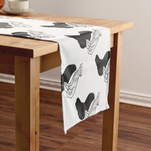 Hand Silhouette Camel Kurzer Tischläufer (Beispiel)