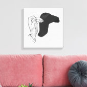 Hand Silhouette Camel Leinwanddruck (Insitu (Wohnzimmer))