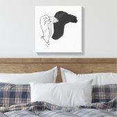 Hand Silhouette Camel Leinwanddruck (Insitu (Schlafzimmer))