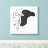 Hand Silhouette Camel Leinwanddruck (Insitu (Holzboden))