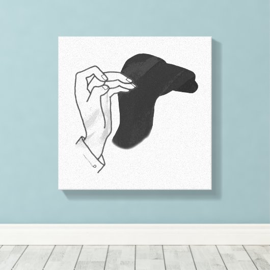 Hand Silhouette Camel Leinwanddruck (Insitu (Holzboden))