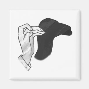 Hand Silhouette Camel Magnet