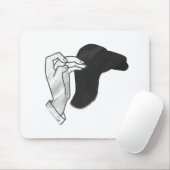 Hand Silhouette Camel Mousepad (Mit Mouse)