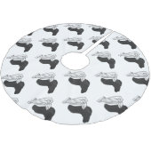 Hand Silhouette Camel Polyester Weihnachtsbaumdecke (Schrägansicht)