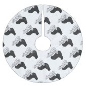 Hand Silhouette Camel Polyester Weihnachtsbaumdecke (Vorderseite)