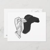 Hand Silhouette Camel Postkarte (Vorne/Hinten)