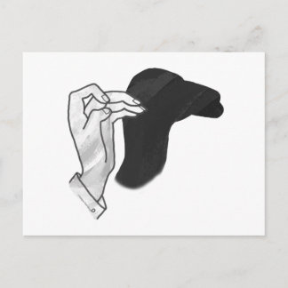 Hand Silhouette Camel Postkarte