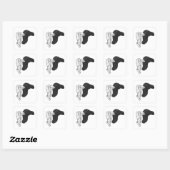 Hand Silhouette Camel Quadratischer Aufkleber (Blatt)