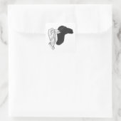 Hand Silhouette Camel Quadratischer Aufkleber (Tasche)