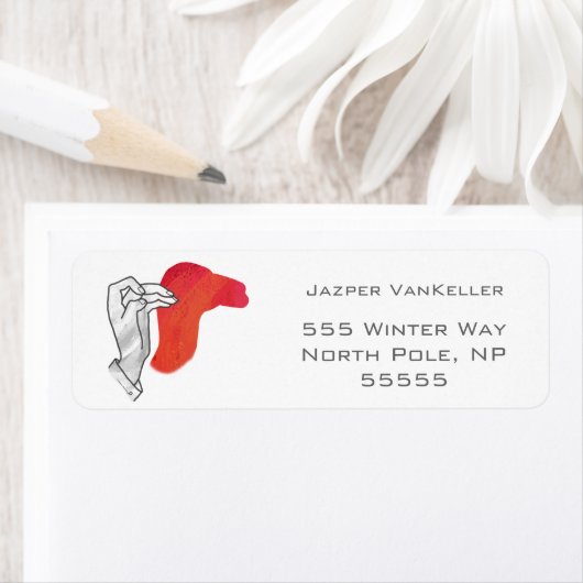 Hand Silhouette Camel Red (Insitu)