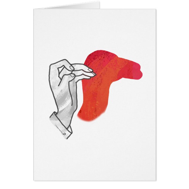 Hand Silhouette Camel Red (Vorne)