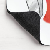 Hand Silhouette Camel Red Mousepad (Ecke)