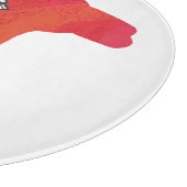 Hand Silhouette Camel Red Schneidebrett (Ecke)