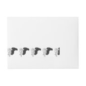 Hand Silhouette Camel Rundum-Adressaufkleber (Vorderseite)