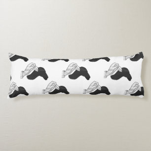 Hand Silhouette Camel Seitenschläferkissen