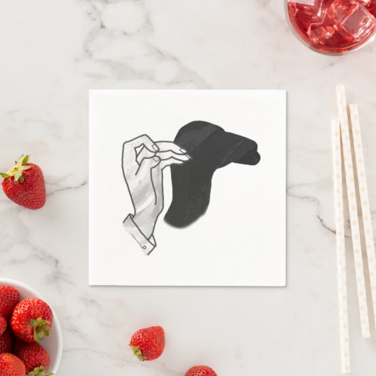 Hand Silhouette Camel Serviette (Beispiel)