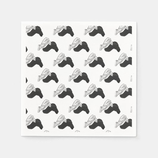 Hand Silhouette Camel Serviette (Vorderseite)