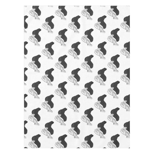 Hand Silhouette Camel Tischdecke (Vorderseite)