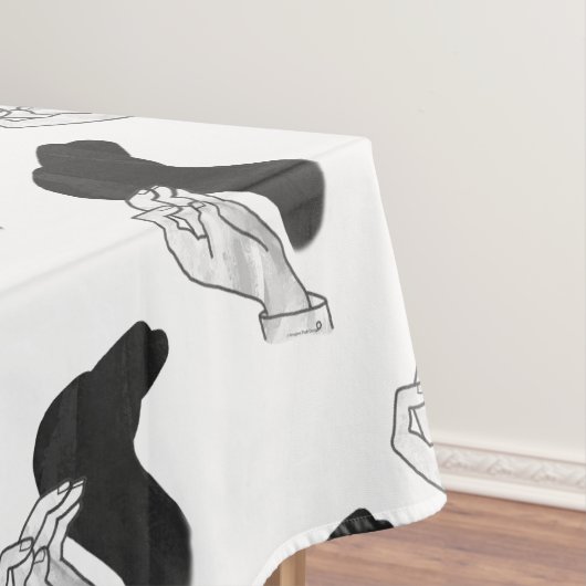 Hand Silhouette Camel Tischdecke (Beispiel)