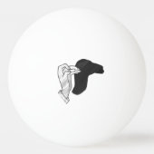 Hand Silhouette Camel Tischtennisball (Vorderseite)