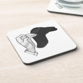 Hand Silhouette Camel Untersetzer (Linke Seite)