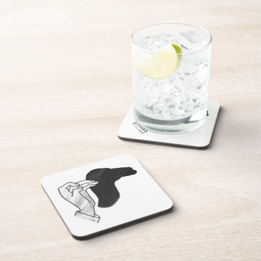 Hand Silhouette Camel Untersetzer (Rechte Seite)